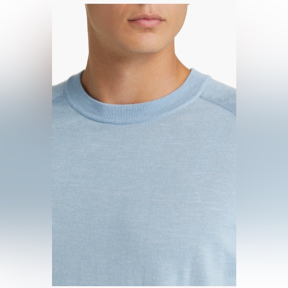 Jack Victor Bailey Merino Wool silk linen Blend crewneck sweater Sweatshirt NWT - Picture 4 of 4